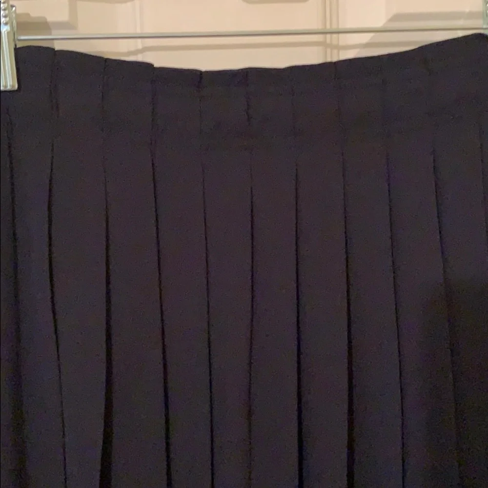 J. Crew Pleated Navy Midi Skirt - Picture 3 of 5